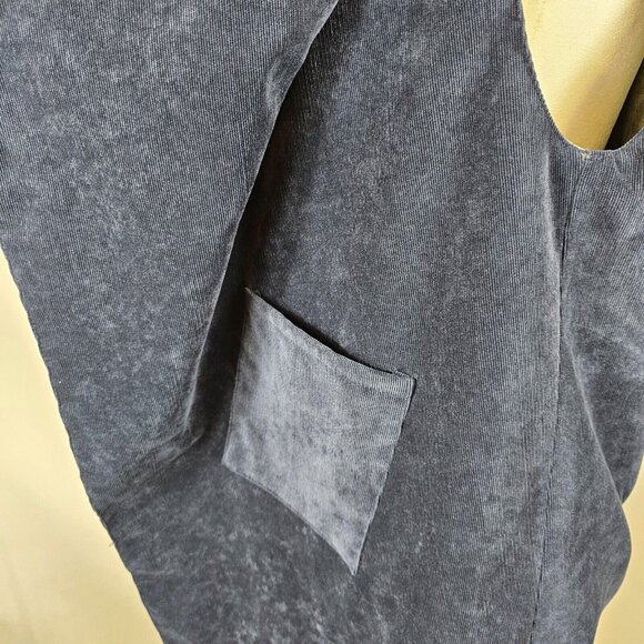 Womens Reversible Cardigan Vest Two Tone Blue Gray Boho Normcore Casual Workwear - Picture 14 of 16